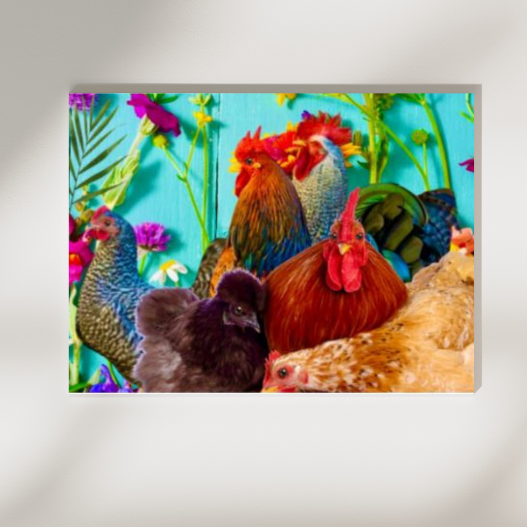 Elevate your crafting experience with our one-of-a-kind DIY Farm Chicken Rooster and Hen Diamond Art Kit! Designed in Alaska by a small family business, each piece is a labor of love, perfect for adding more fun to your life.